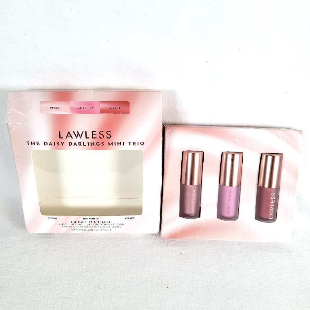 LAWLESS The Daisy Darlings Mini Trio Forget The Filler Lip Gloss Lippie Plumper